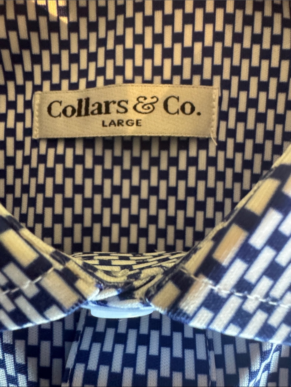 Collars & Co Vantage Blue Polo X-Large Relaxed Fit Dress Collar Shirt NWT - Picture 4 of 6